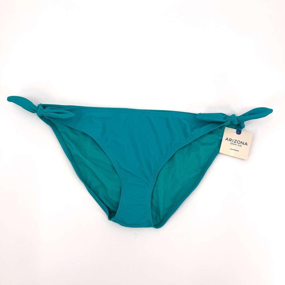 Arizona Jean Co‎ Teal Bikini Bottoms Side Tie Swim AZ2040B Womens XL New